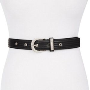 Steve Madden Belt Trapunto Stitch Black New